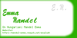 emma mandel business card
